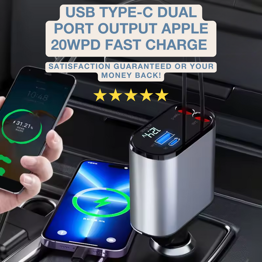 Simplify Your Life – 4 in 1 Retractable Phone Charger for Car | Joyfuljumble™