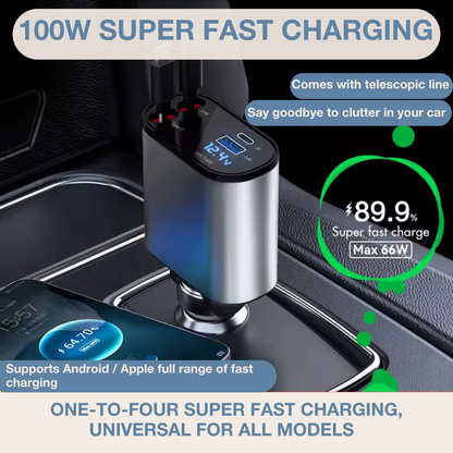 Simplify Your Life – 4 in 1 Retractable Phone Charger for Car | Joyfuljumble™