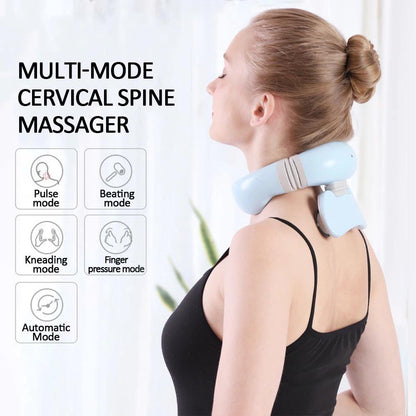 4D Intelligent Pulse Neck Massager – Advanced Pain Relief & Relaxation| Joyfuljumble™