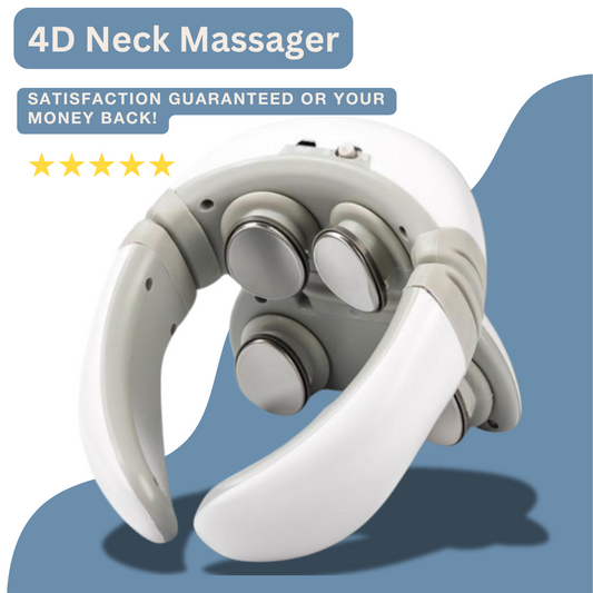 4D Intelligent Pulse Neck Massager – Advanced Pain Relief & Relaxation| Joyfuljumble™